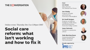 Watch this IPPO-Conversation webinar on the future of adult social care in the UK